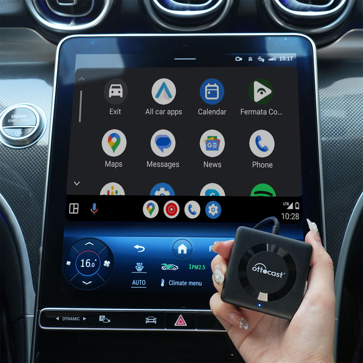 OTTOCAST® Car Tv Mate Max - Wireless CarPlay & Android Auto with HDMI Multimedia