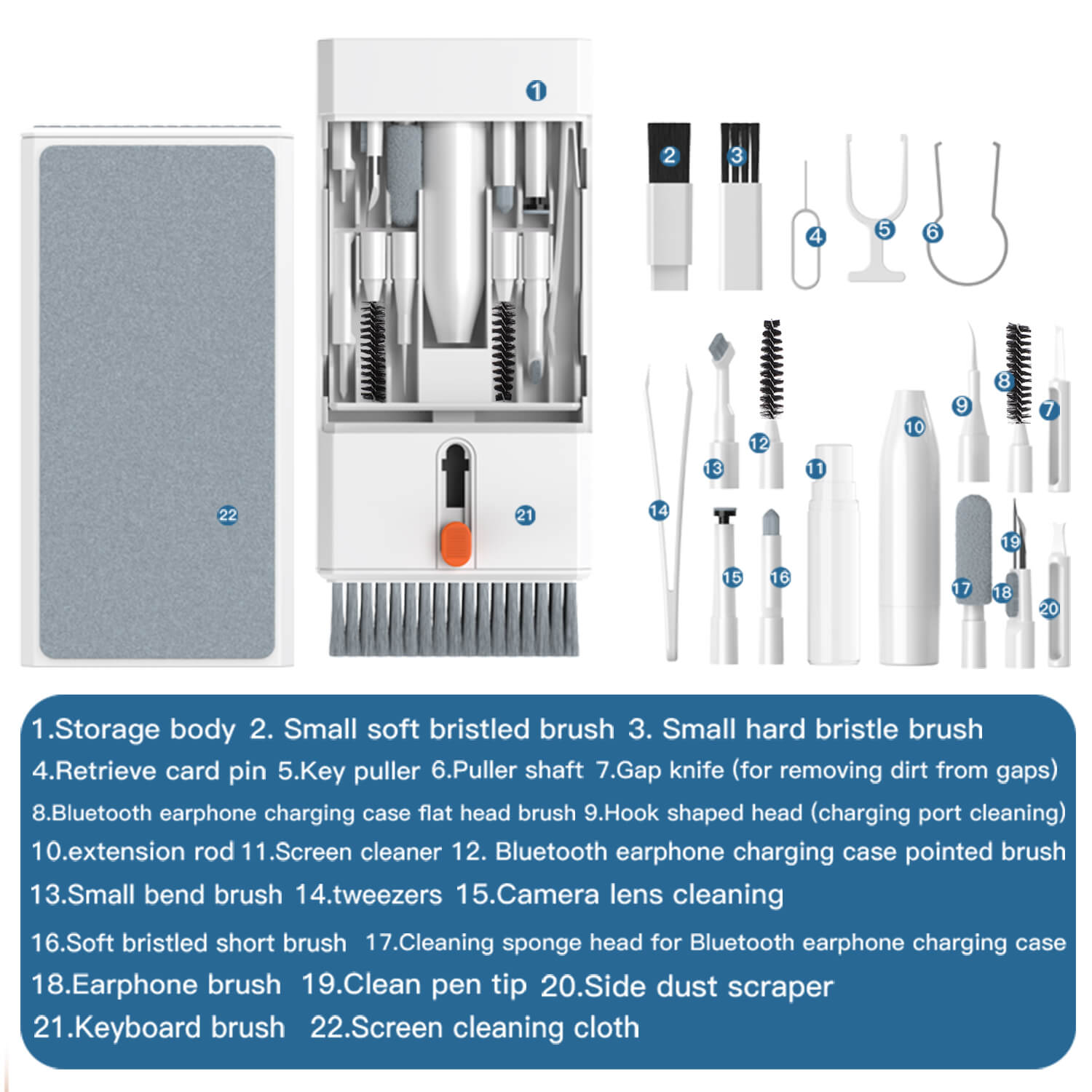 Kit di pulizia per elettronica 22 in 1