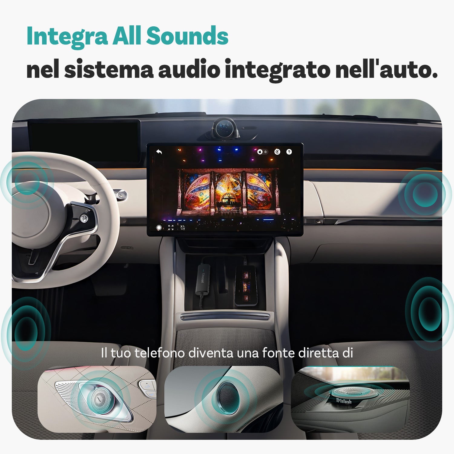 OTTOCAST® Mirror Touch Wireless CarPlay Adapter
