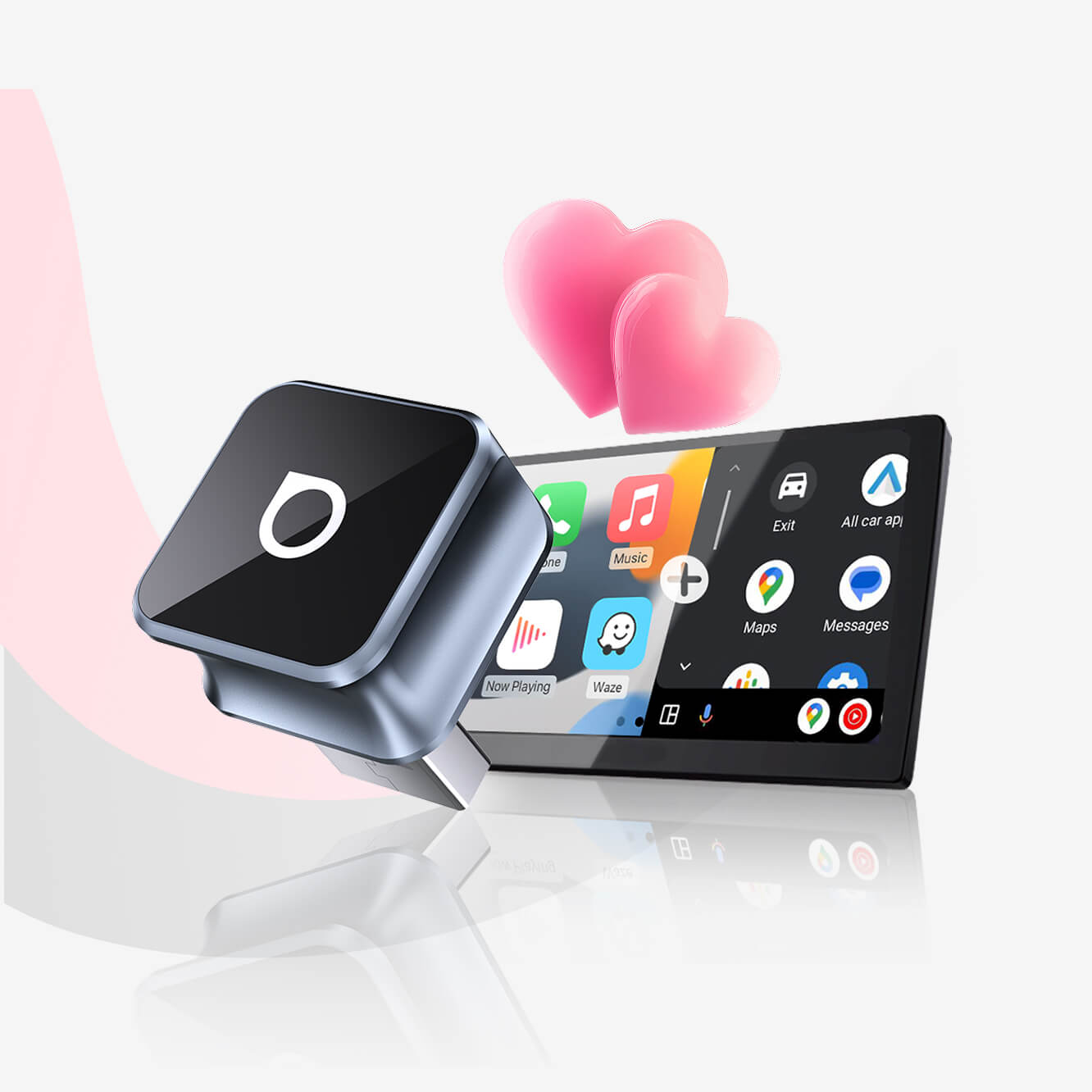 OTTOCAST® Mini Cube 3.0 Adattatore Wireless CarPlay e Android Auto