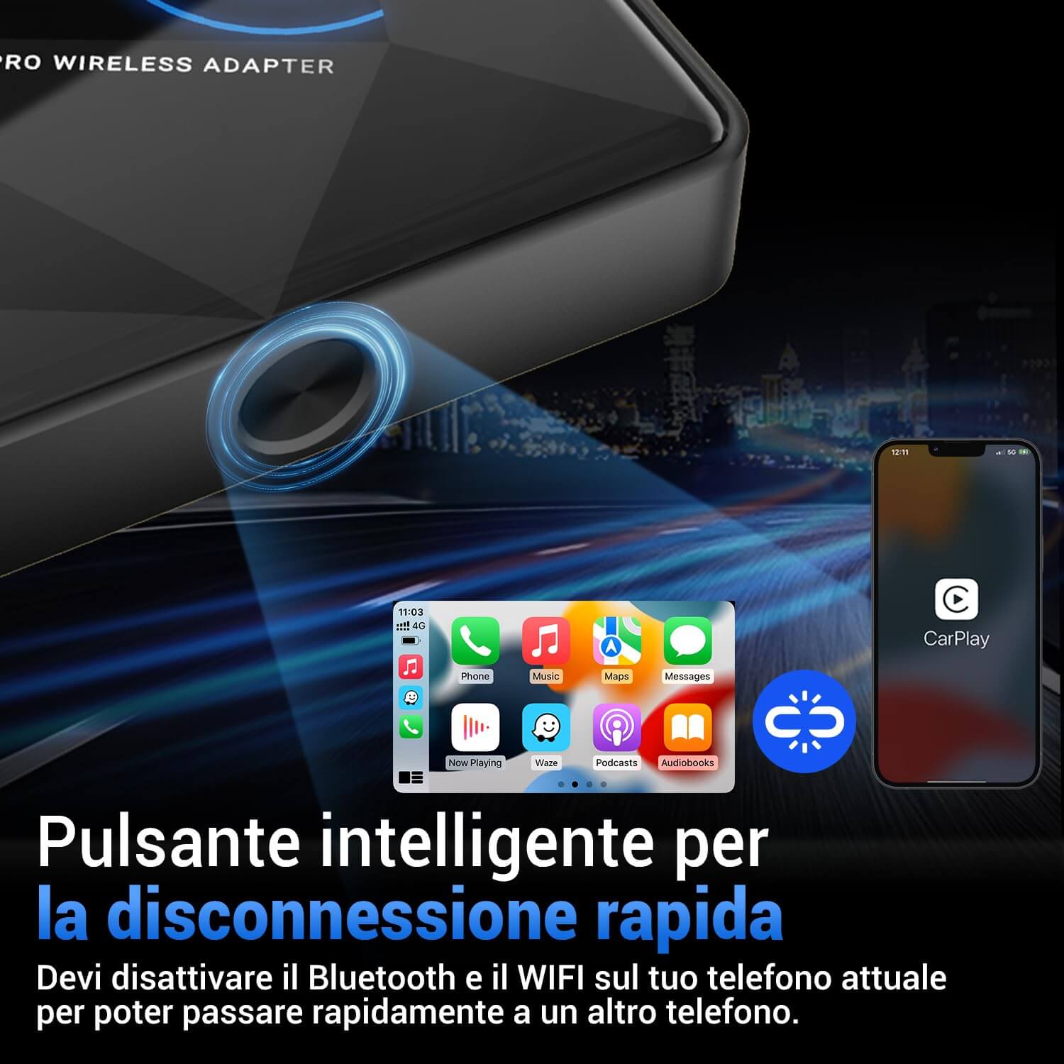 OTTOCAST® U2AIR Pro Wireless CarPlay Adapter