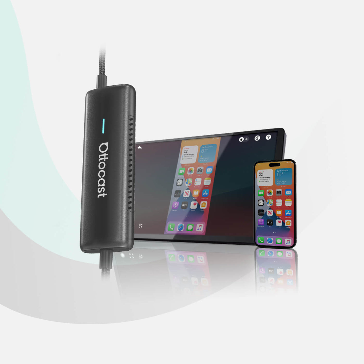 OTTOCAST® Mirror Touch Wireless CarPlay Adapter