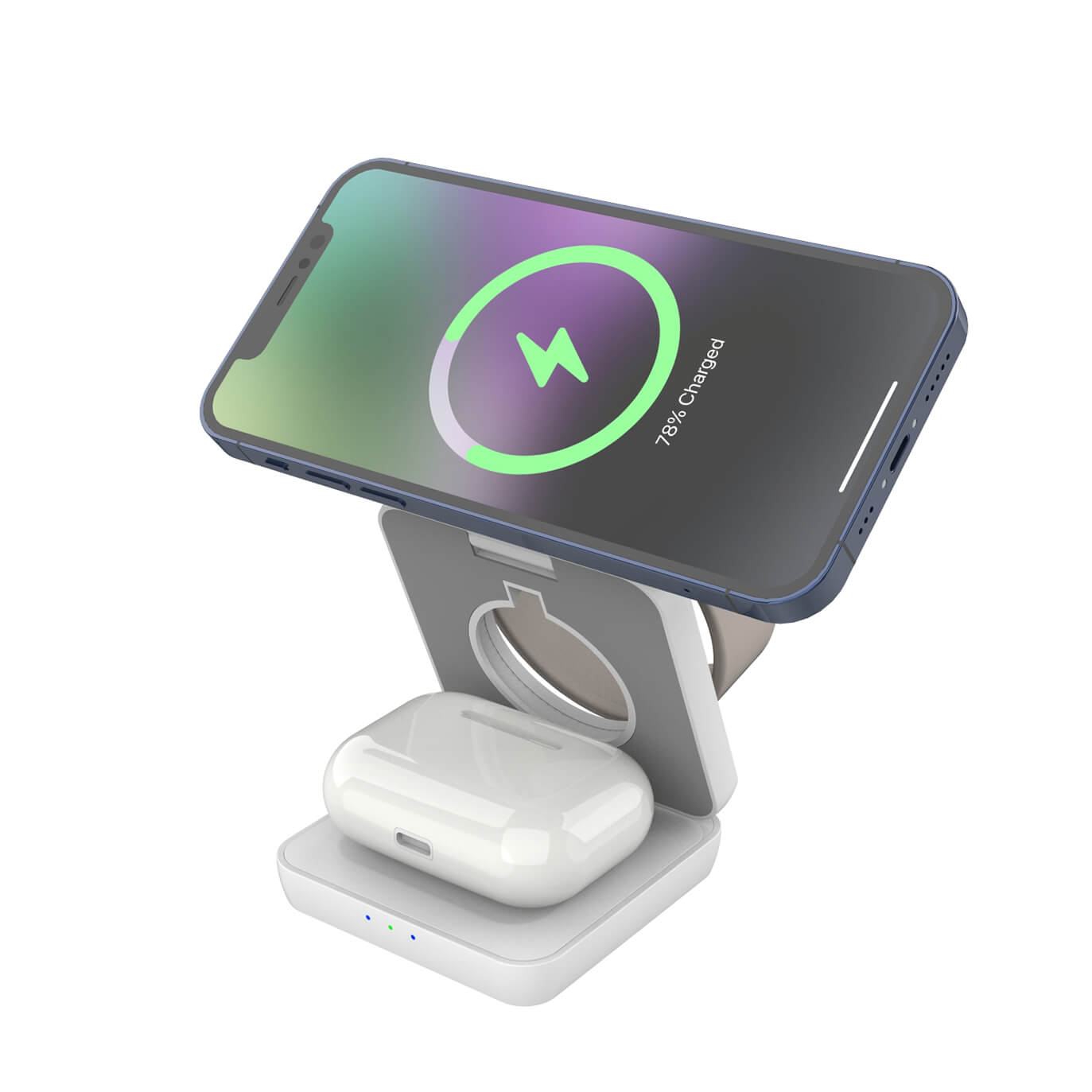 Magnetic wireless charging station