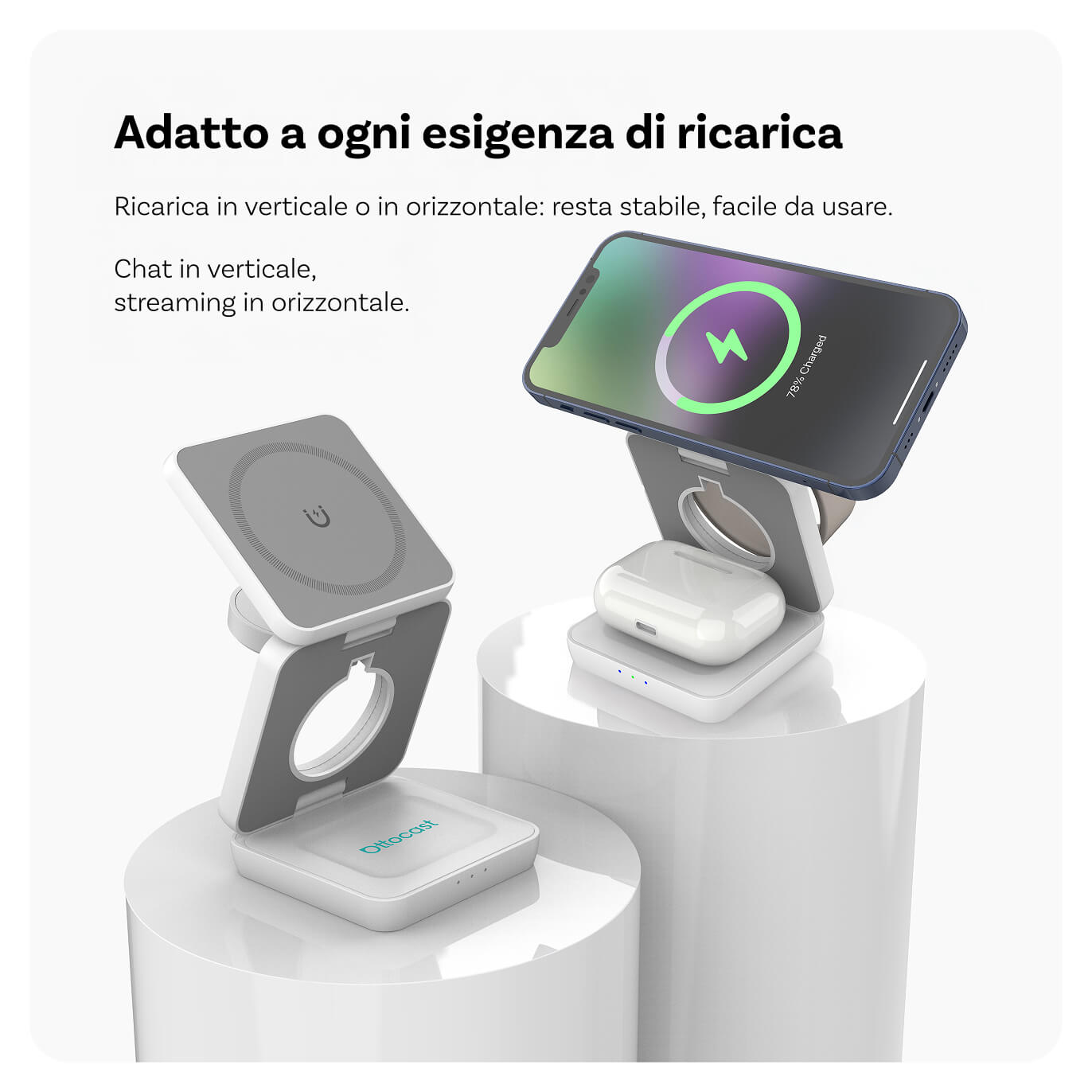 Magnetic wireless charging station