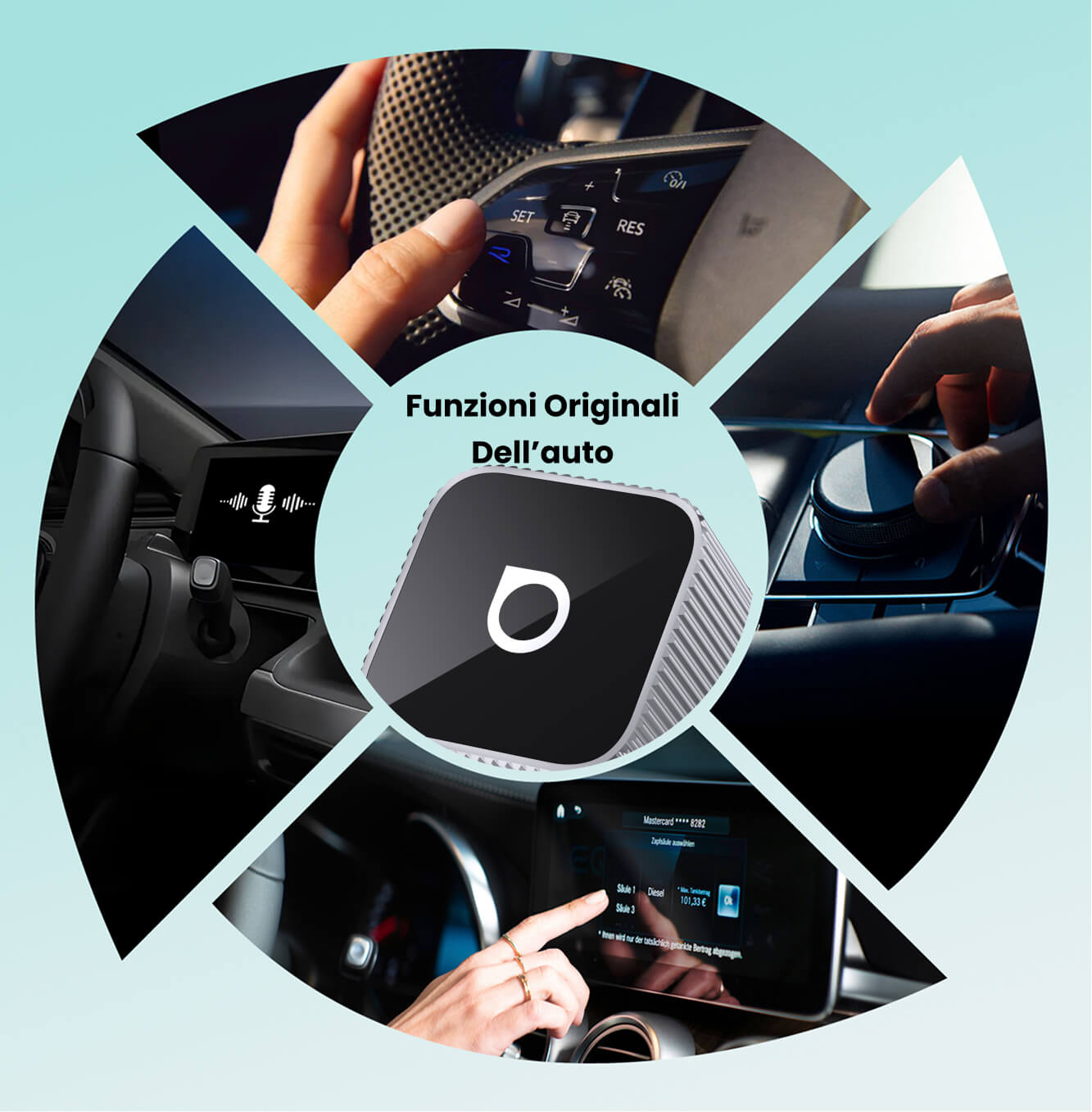 Ottocast® Mini Slim 3.0 Adattatore Wireless CarPlay e Android Auto