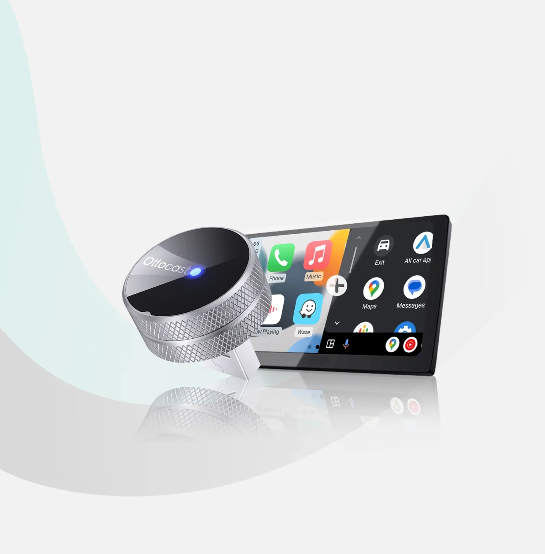 Ottocst® Mini Tube – Adattatore Wireless CarPlay e Android Auto