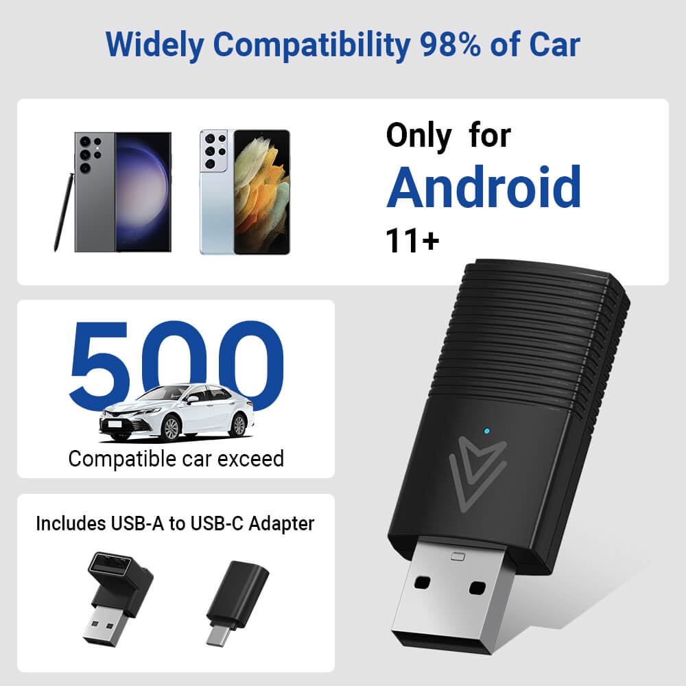 (🆕Limitare Gli Sconti)Ottocast® Mini Wireless Adattatore 2-in-1 CarPlay e Android Auto