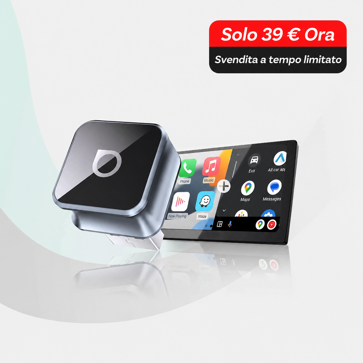 Ottocast® Mini Cube 3.0 Wireless Adapter for CarPlay and Android Auto