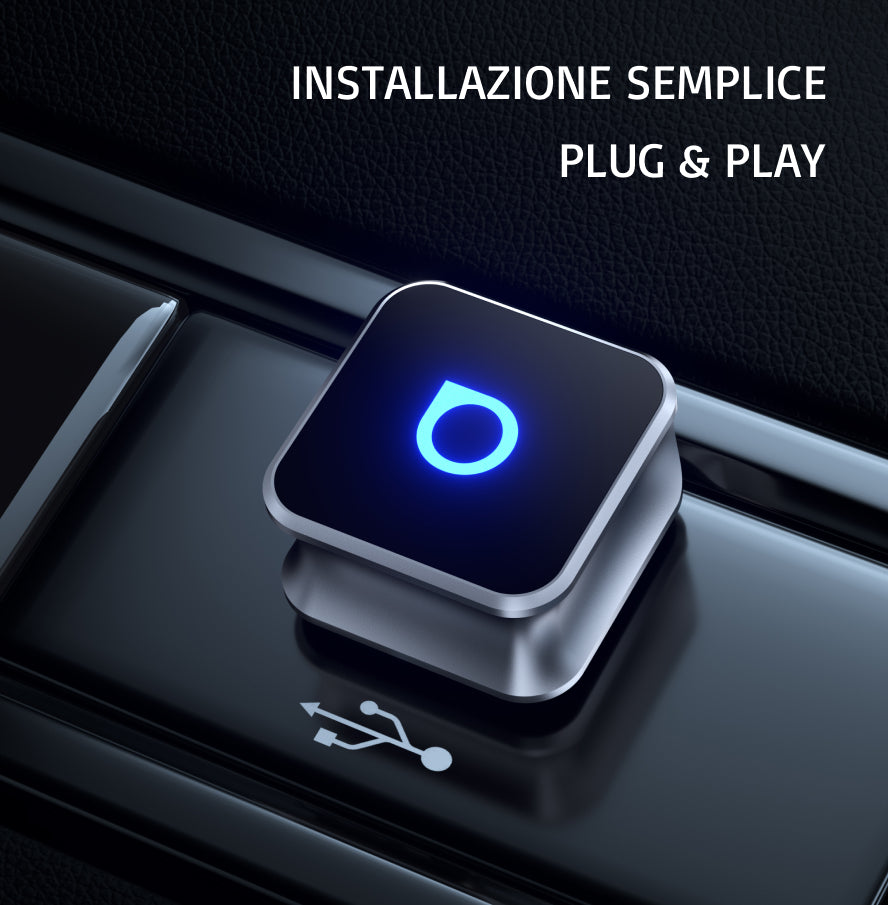 OTTOCAST® Mini Cube 3.0 Adattatore Wireless CarPlay e Android Auto