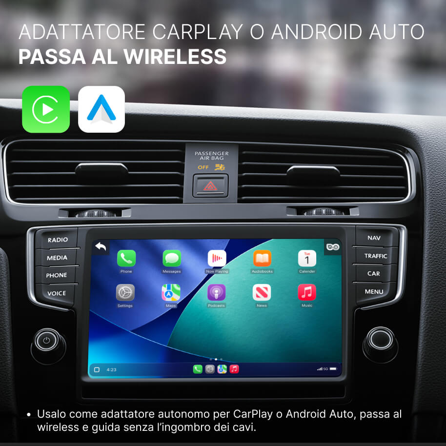 OTTOCAST® Cabin Care Wireless CarPlay Adapter with Monitoring