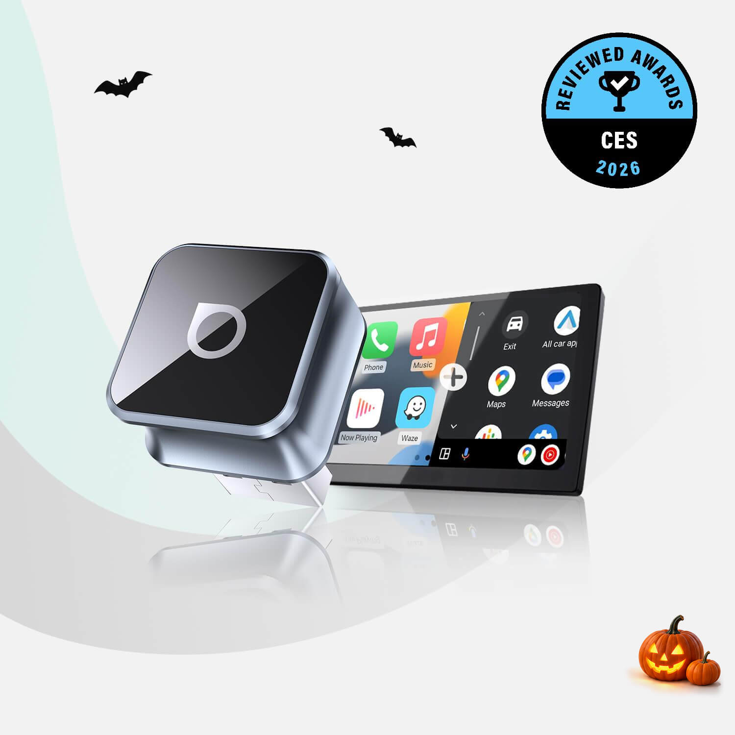 OTTOCAST® Mini Cube 3.0 Adattatore Wireless CarPlay e Android Auto