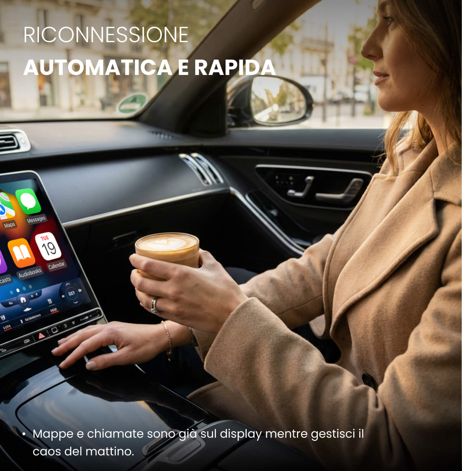 OTTOCAST®Mini Pico, adattatore CarPlay/Android Auto wireless
