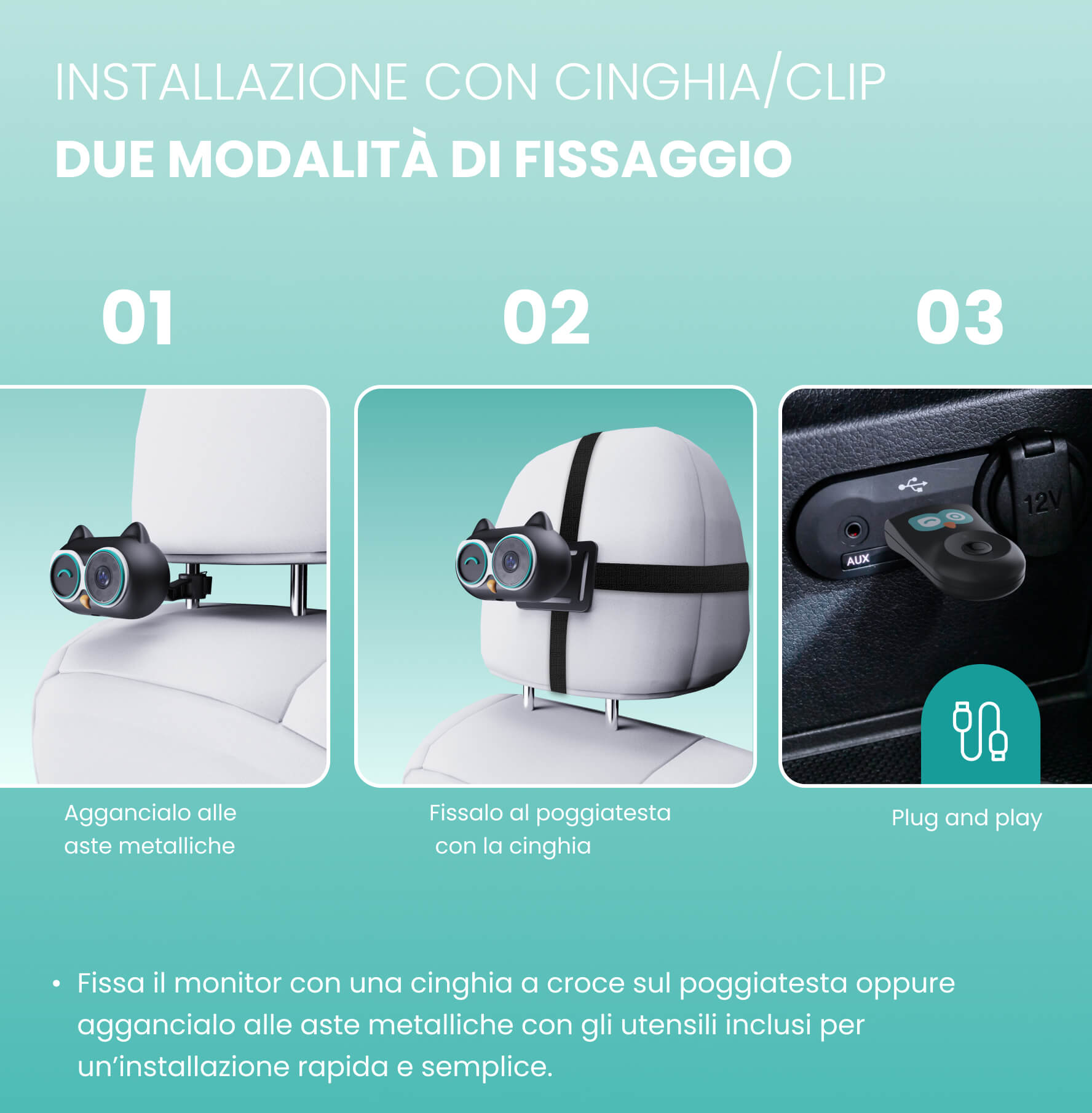 Ottocast® Cabin Care Adattatore CarPlay Wireless con Monitoraggio