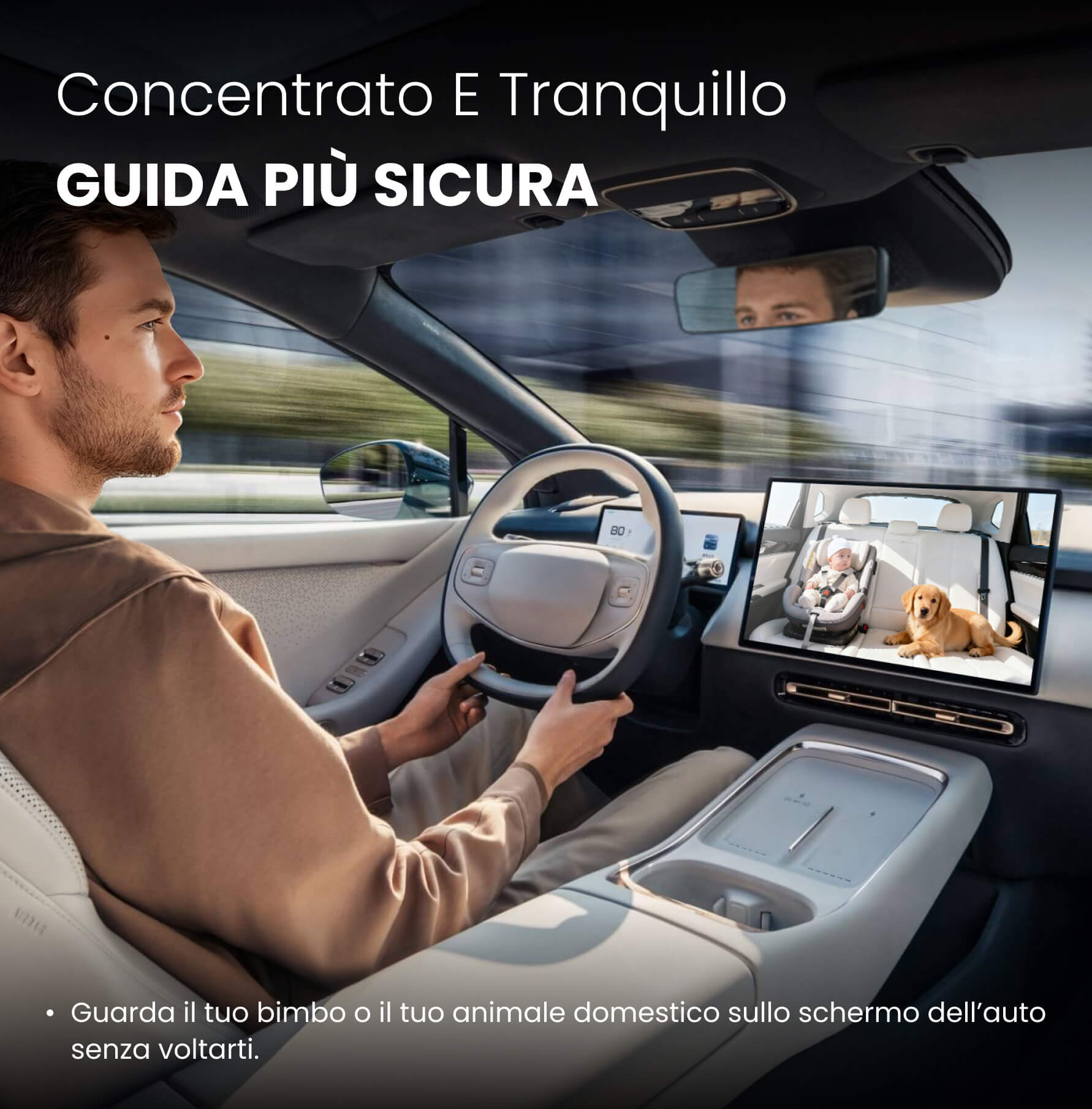 Ottocast® Cabin Care Adattatore CarPlay Wireless con Monitoraggio