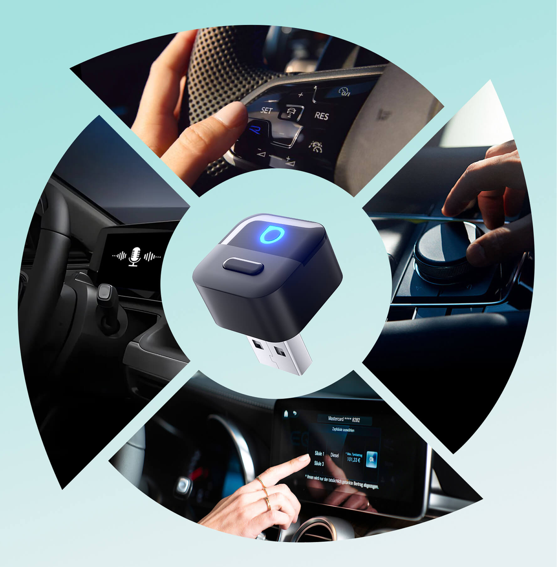 OTTOCAST®Mini Pico, adattatore CarPlay/Android Auto wireless