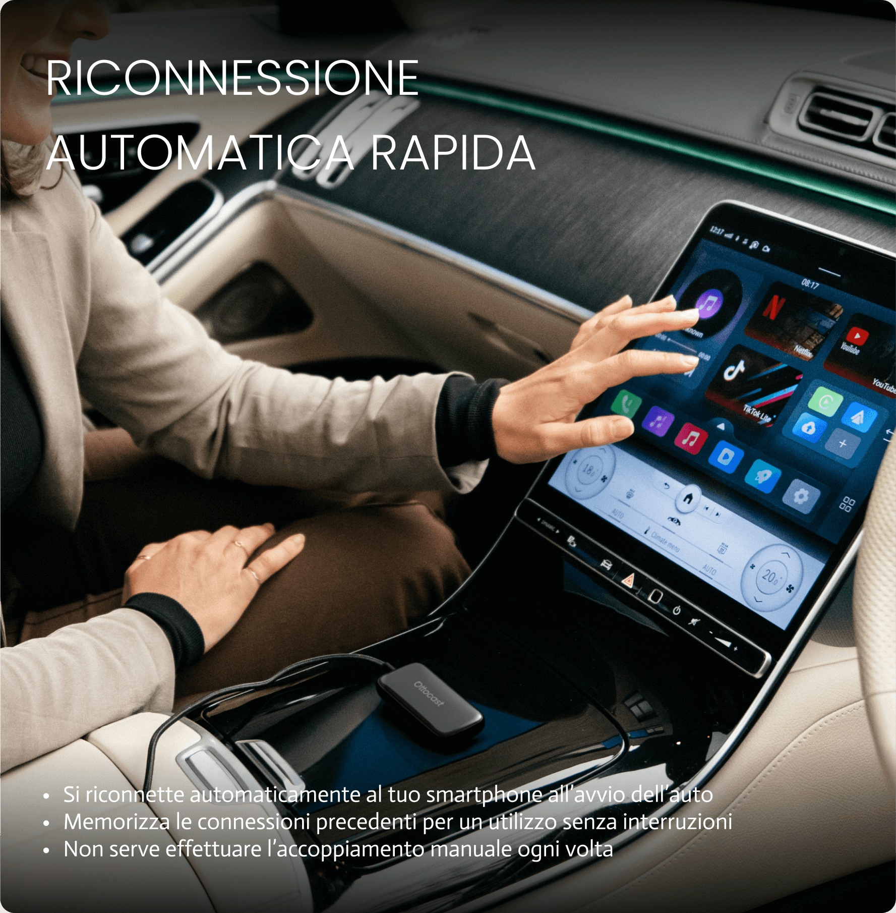 OTTOCAST® Play2Video Ultra Adattatore All-in-1 Con App Hub